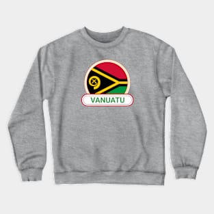 Vanuatu Country Badge - Vanuatu Flag Crewneck Sweatshirt